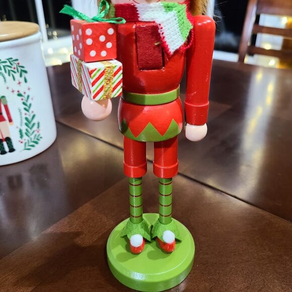 Christmas Nutcracker Soldier Elf Decor Wooden Statue Table Holiday Decoration - Picture 9 of 13